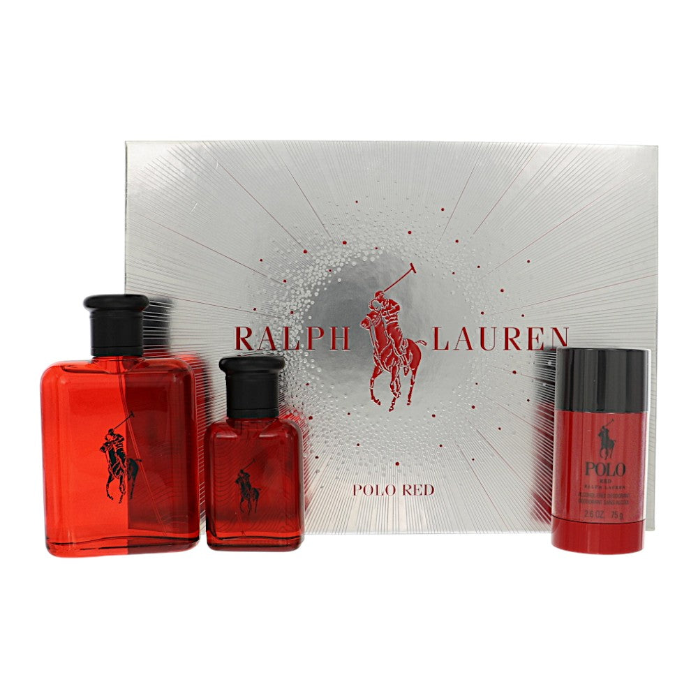 Polo Red by Ralph Lauren 4.2 Oz Eau De Toilette Gift Set for Men