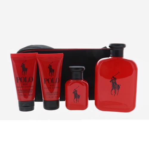 Polo Red By Ralph Lauren Fragrance 5 Piece Gift Set - 4.2 Oz Eau De Toilette Spray For Unisex