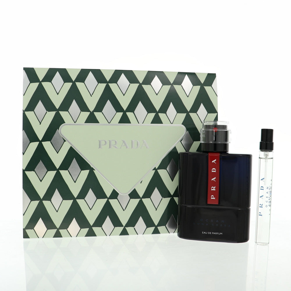 Prada Luna Rossa Ocean By Prada Cologne 3.3 Oz Eau De Parfum Spray For Men - Gift Set