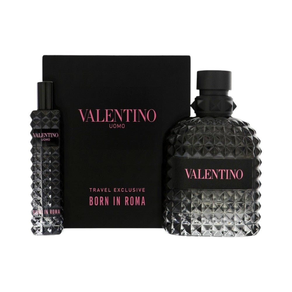 Uomo Born In Roma 3.4 / Picture Box by Valentino 10 Ml Eau De Toilette Spray for Men 2 Pc Set