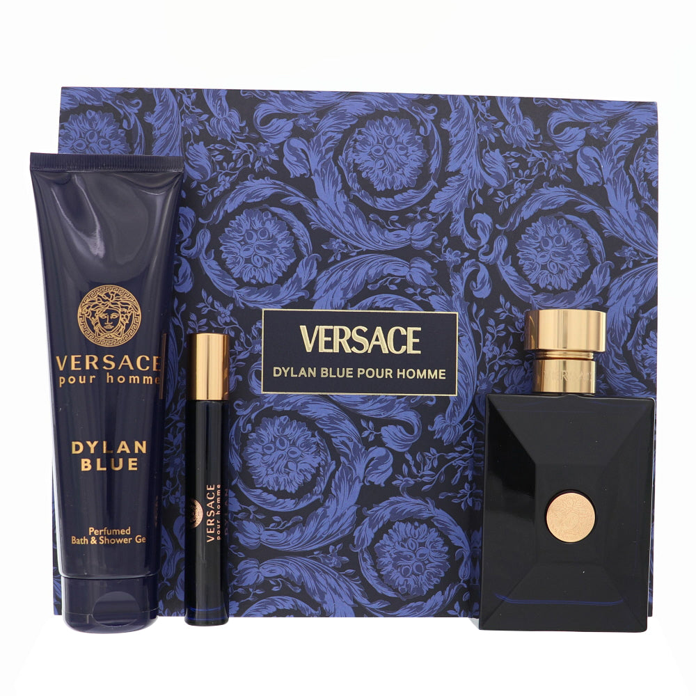 Versace Dylan Blue by Versace 3 pc Gift Set for Men