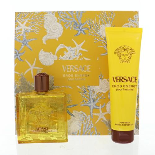 Eros Energy By Versace Cologne 3.4 Oz Eau De Parfum Spray For Men - Gift Set