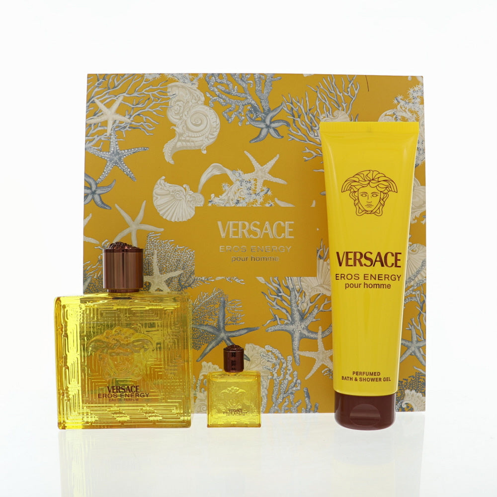 Eros Energy by Versace 3.4 Oz Eau De Parfum Gift Set for Men