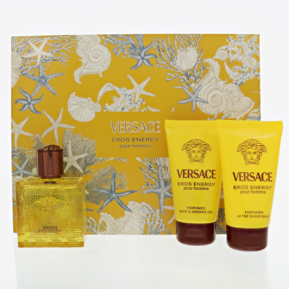 Versace Eros Energy By Versace Cologne 1.7 Oz Eau De Parfum Spray For Men - Gift Set