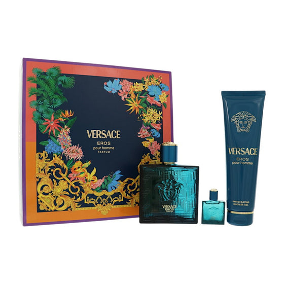 Versace Eros by Versace 3.4 Oz Parfum Shower Gel Gift Set for Men