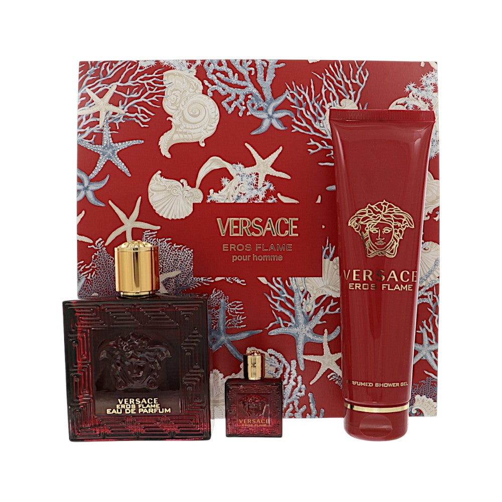 Versace Eros Flame by Versace 3.4 Oz Eau De Parfum Gift Set for Men