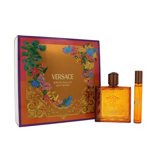 Eros Najim by Versace 3.4 Oz Parfum Spray Gift Set for Men