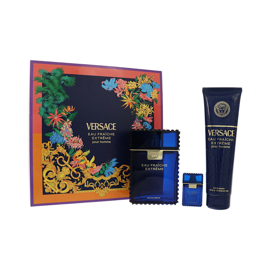 Versace Eau Fraiche Extreme by Versace 3.4 Oz Eau De Parfum Shower Gel Gift Set for Men