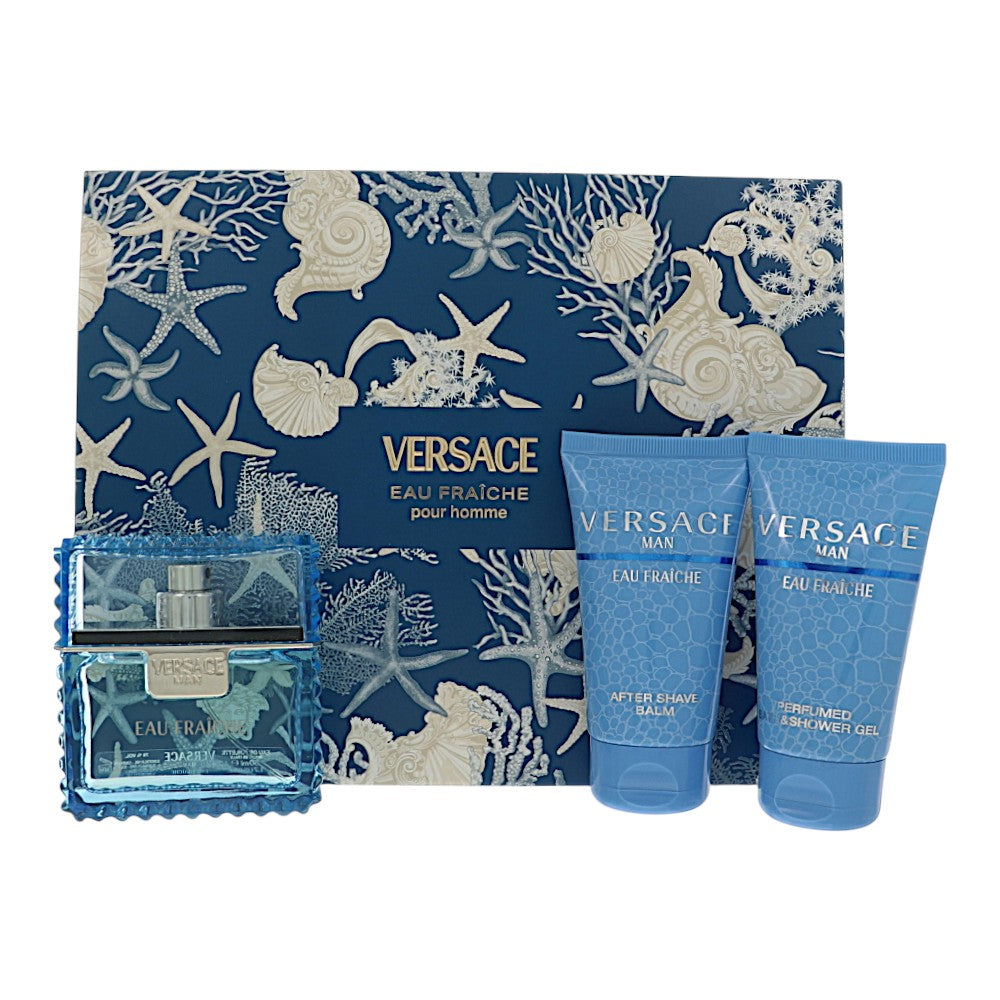 Versace Eau Fraiche by Versace 1.7 Oz Eau De Toilette After Shave Gift Set for Men