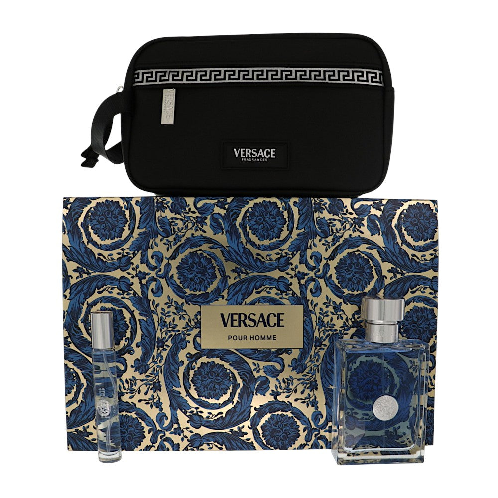 Versace Pour Homme by Versace 3.4 Oz Eau De Toilette Spray Gift Set for Men