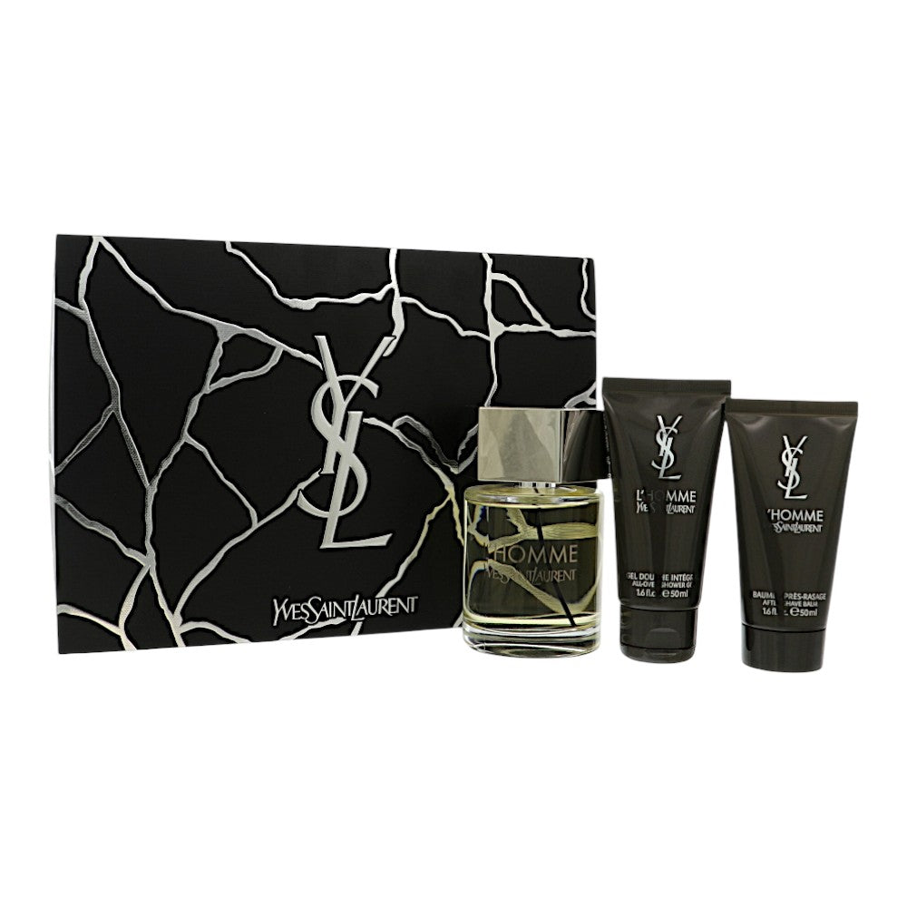 L'homme Yves Saint Laurent by Yves Saint Laurent 3.3 Oz Eau De Toilette After Shave Gift Set for Men