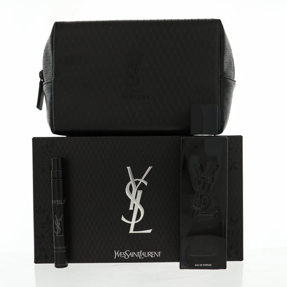 Myslf By Yves Saint Laurent Cologne 3 Piece Gift Set - 3.3 Oz Eau De Parfum Spray, 0.33 Oz Eau De Parfum Spray,  Pouch For Men - Gift Set