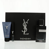 Y By Yves Saint Laurent 3 Piece Gift Set - 3.3 Oz Eau De Parfum Spray, 0.33 Oz Eau De Parfum Spray, 1.6 Oz Shower Gel For Men In Gift Set