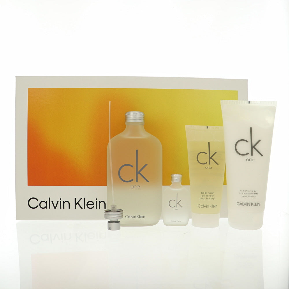 One 6.7 Bl 6.7, Sg by Calvin Klein 3.3 Oz Eau De Toilette Spray for Unisex 4 Pc Set