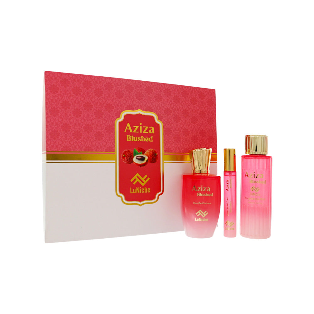 Aziza Blushed by Luniche 3.4 Oz Eau De Parfum Gift Set for Unisex