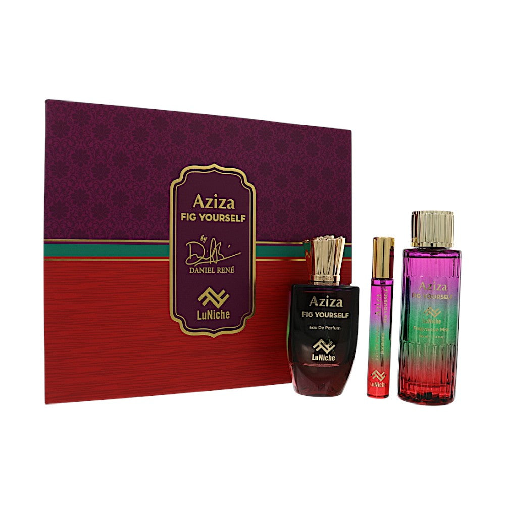 Aziza Fig Yourself X Daniel Rene by Luniche 3.4 Oz Eau De Parfum Gift Set for Unisex