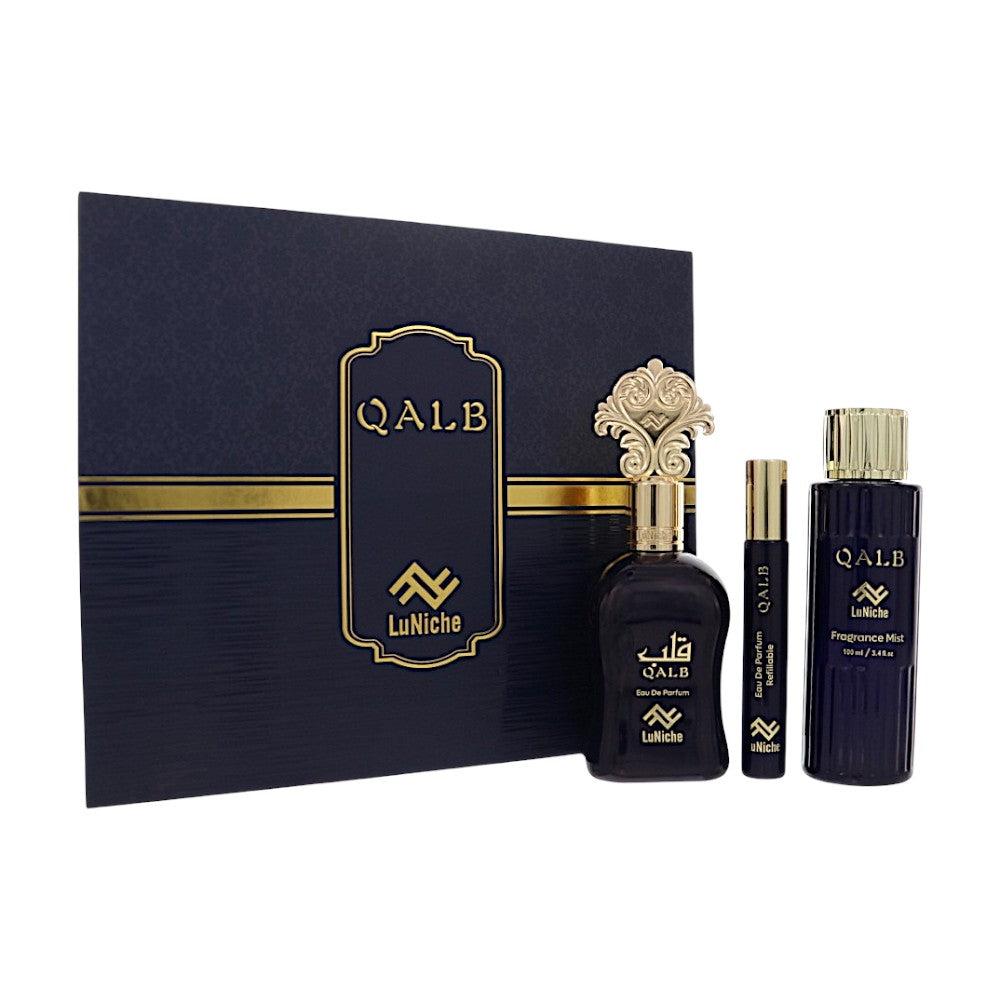 Qalb by Luniche 3.4 Oz Eau De Parfum Gift Set for Unisex