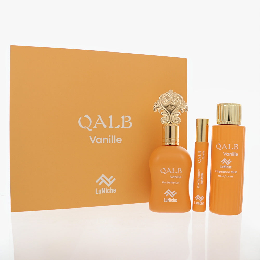 Qalb Vanille By Luniche Fragrance 3.4 Oz Eau De Parfum Spray For Unisex - Gift Set