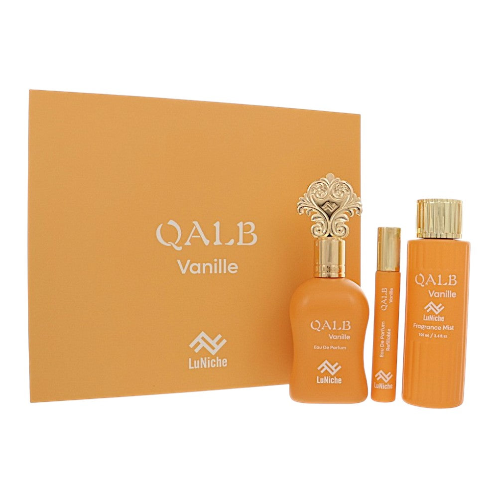 Qalb Vanille by Luniche 3.4 Oz Eau De Parfum Gift Set for Unisex