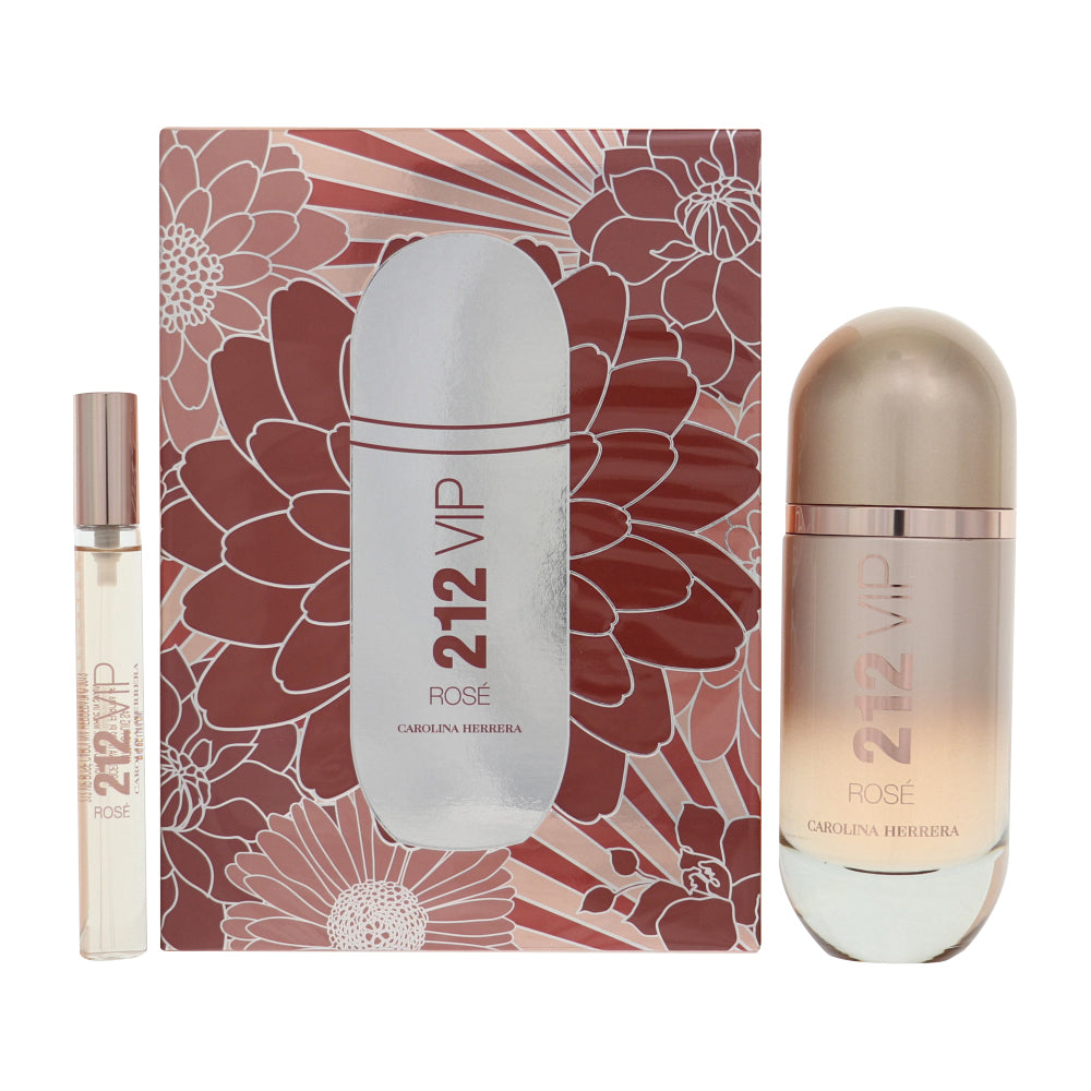 212 Vip Rose By Carolina Herrera Perfume 2 Piece Gift Set - 2.7 Oz Eau De Parfum Spray, 0.34 Oz Eau De Parfum Spray For Women - Gift Set