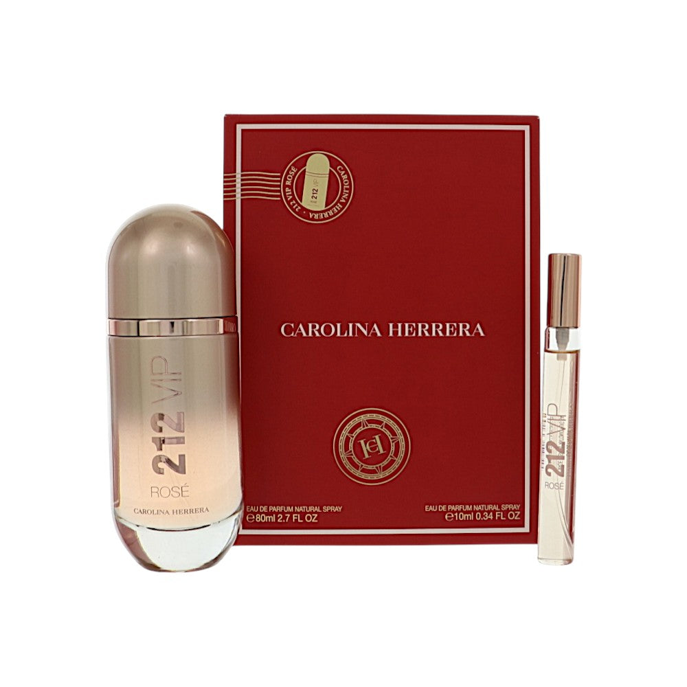 212 Vip Rose by Carolina Herrera 2.7 Oz Eau De Parfum Spray Gift Set for Women