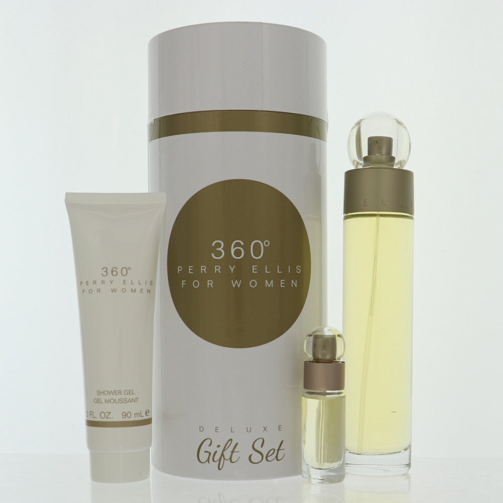 360° By Perry Ellis 3.4 Oz Eau De Toilette Gift Set for Women