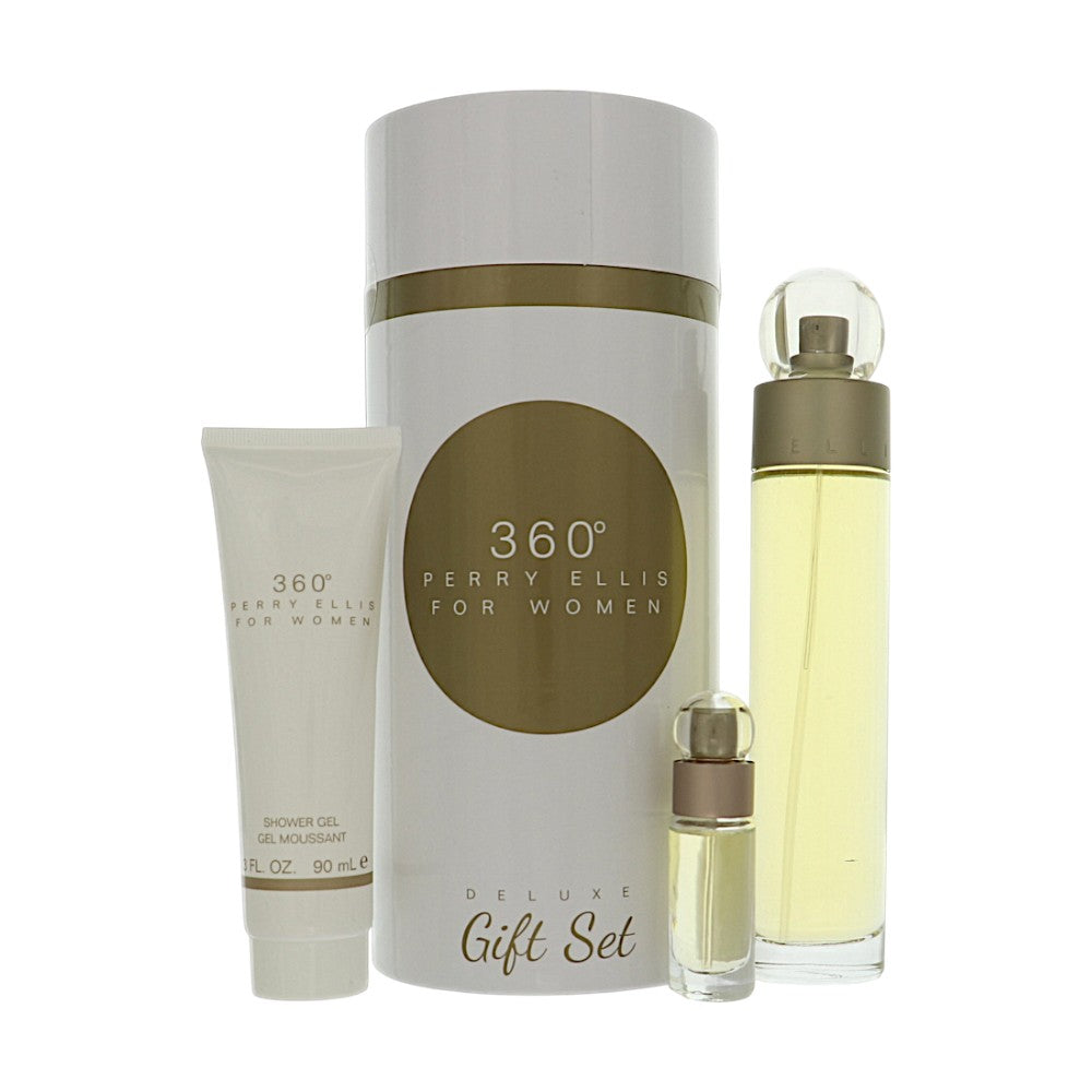 360° By Perry Ellis 3.4 Oz Eau De Toilette Gift Set for Women