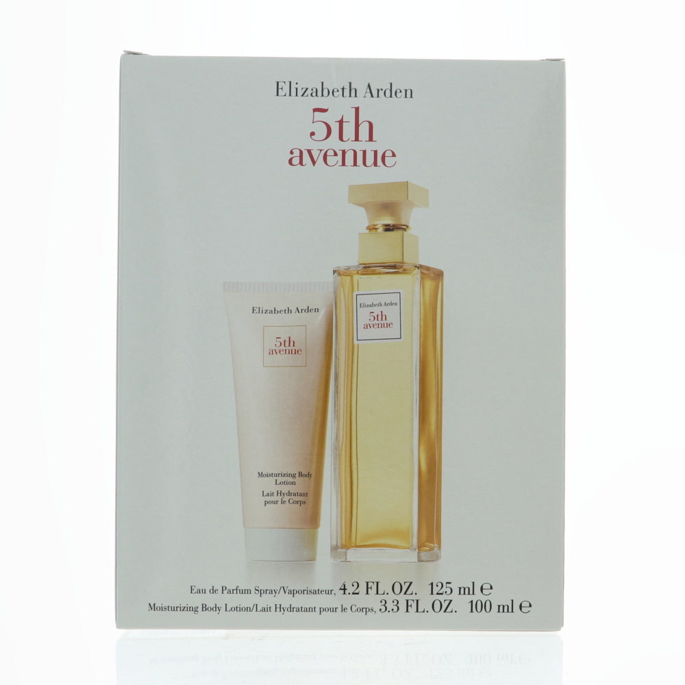5Th Avenue By Elizabeth Arden Perfume 2 Piece Gift Set - 4.2 Oz Edp Spray, 3.3 Oz Moisturizing Body Lotion For Women - Gift Set