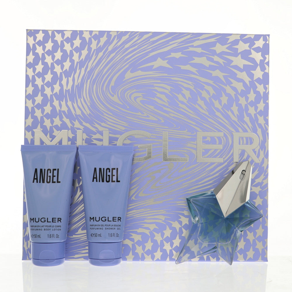 Angel By Thierry Mugler Perfume 3 Piece Gift Set - 0.8 Oz Eau De Parfum Spray, 1.6 Oz Body Lotion , 1.6 Oz Shower Gel For Women - Gift Set