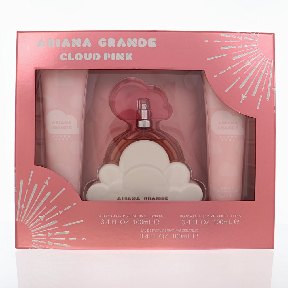Cloud Pink By Ariana Grande Perfume 3.4 Oz Eau De Parfum Spray For Women - Gift Set