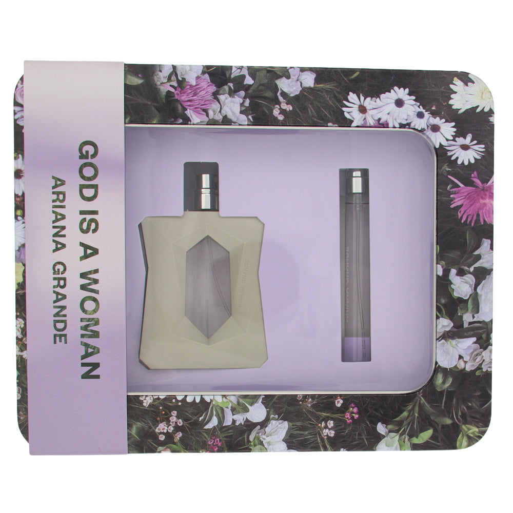 God Is A Woman By Ariana Grande Perfume 2 Piece Gift Set - 1.7 Oz Eau De Parfum Spray, 0.34 Oz Eau De Parfum Spray For Women - Gift Set