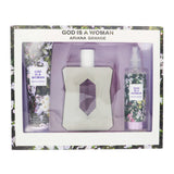 Ariana Grande God Is A Woman 3 Pc Set EDP Spray 3.4, Bc 3.4, Bm 8.0 Oz Perfume by Arianagrande for Women