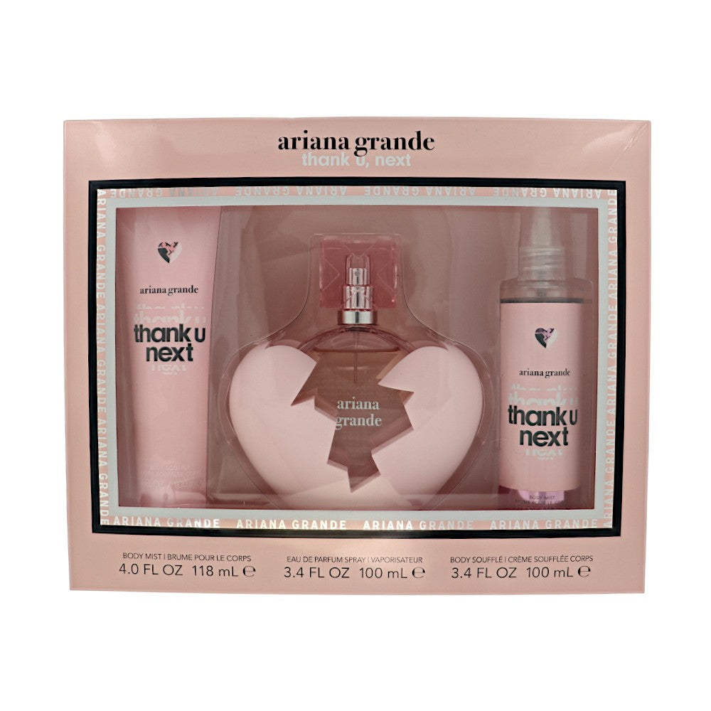 Thank U,next by Ariana Grande 3.4 Oz Eau De Parfum Body Mist Gift Set for Women