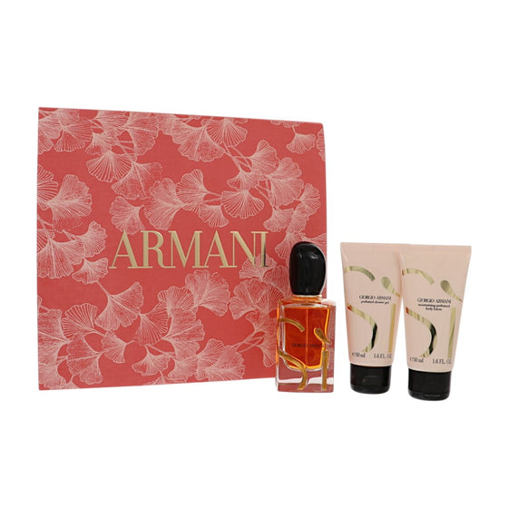 Armani Si Intense by Giorgio Armani 1.6 Oz Eau De Parfum Body Lotion Gift Set for Women