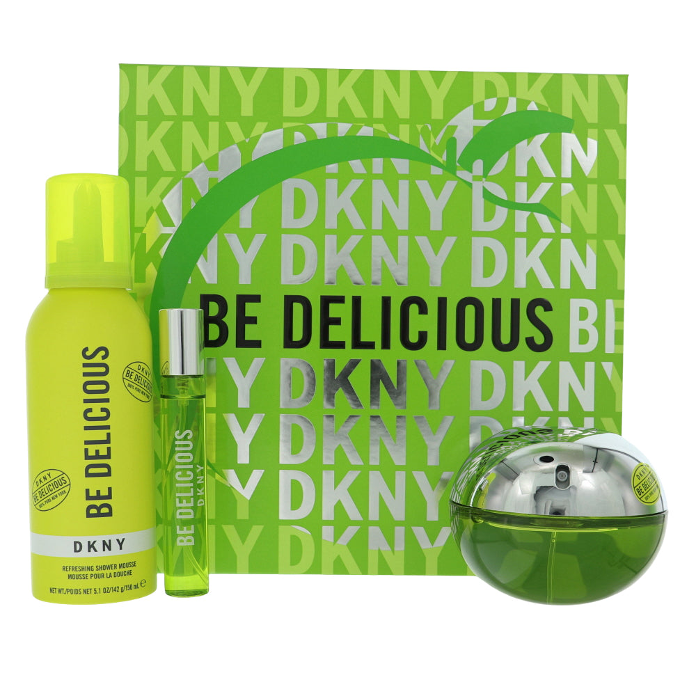 Be Bedelicious By Dkny Perfume 3 Piece Gift Set - 3.4 Oz Eau De Parfum Spray, 0.5 Oz Eau De Parfum Spray, 5.1 Oz Refreshing Shower Mousse For Women - Gift Set