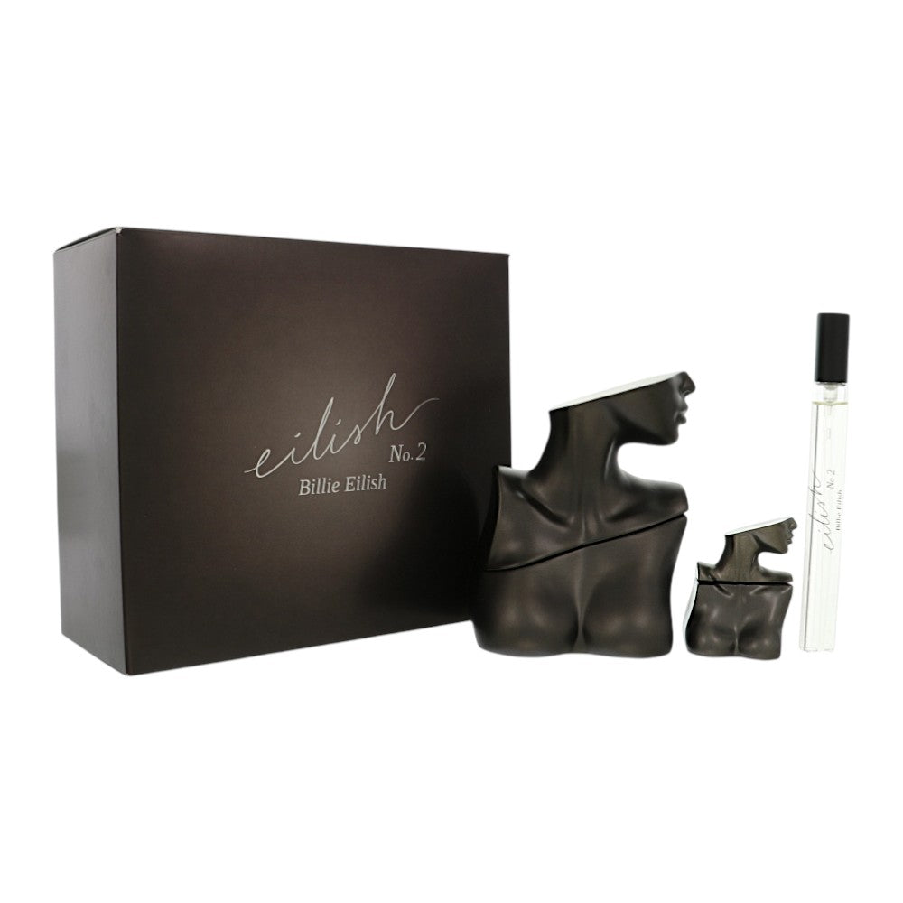 No.2 Black 3.4, Bl 3.4 by Billie Eilish 0.33 Oz Eau De Parfum Spray for Women 3 Pc Set