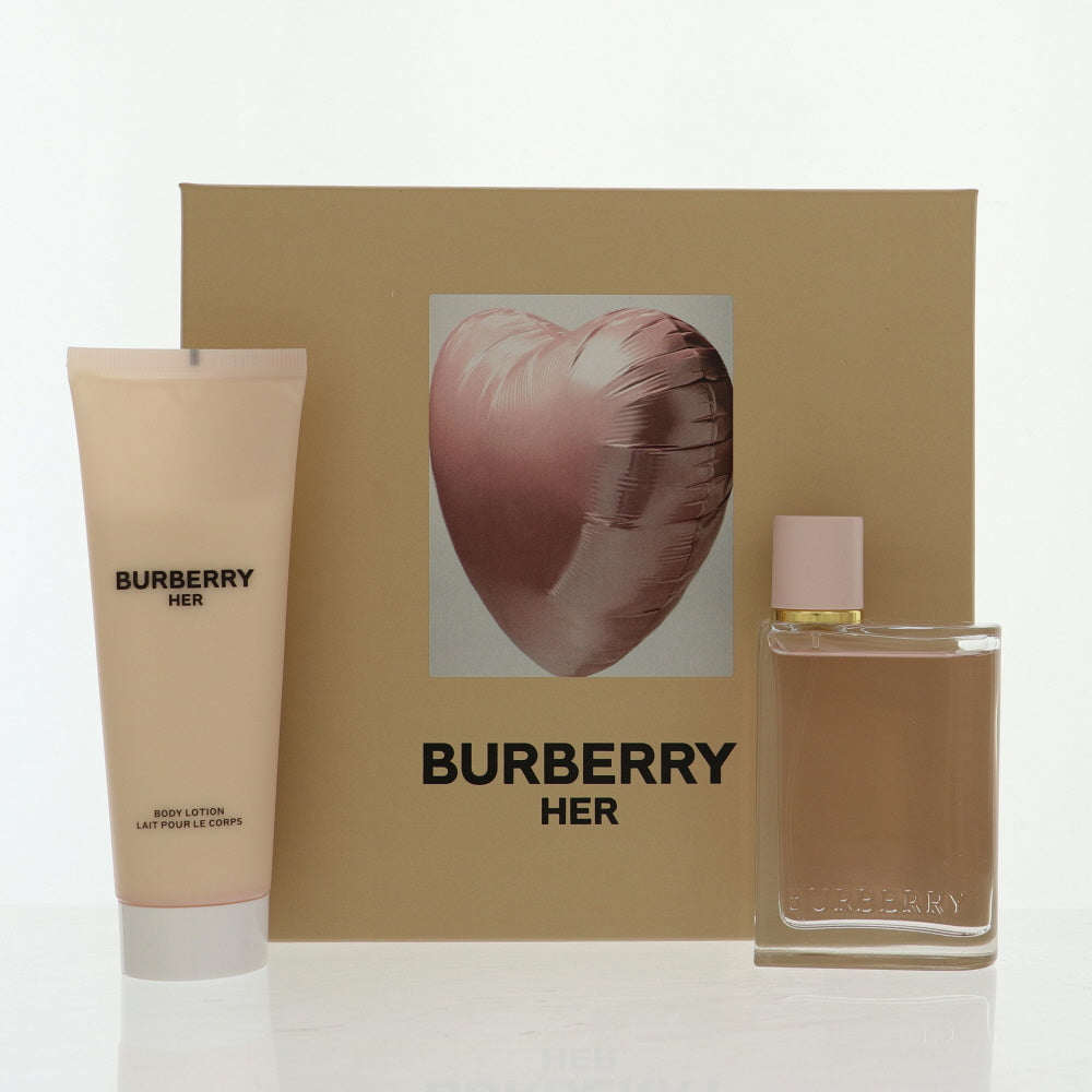 Burberry Her By Burberry Perfume 2 Piece Gift Set - 1.6 Oz Eau De Parfum Spray, 2.5 Oz Body Lotion For Women - Gift Set
