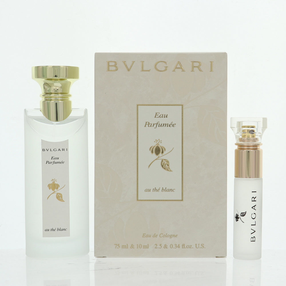 Bvlgari Au The Blanc By Bvlgari Perfume 2 Piece Gift Set - 2.5 Oz Eau De Cologne Spray, 0.34 Oz Eau De Cologne Spray For Women - Gift Set