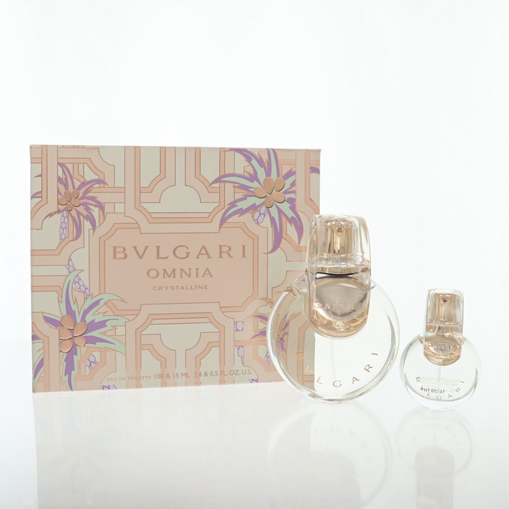 Omnia Crystalline by Bvlgari 3.4 Oz Eau De Toilette Gift Set for Women