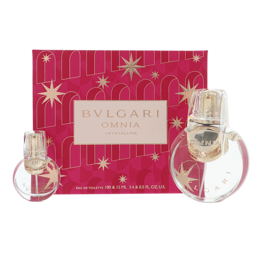 Bvlgari Omnia Crystalline By Bvlgari Perfume 2 Piece Gift Set - 3.4 Oz Eau De Toilette Spray For Women - Gift Set