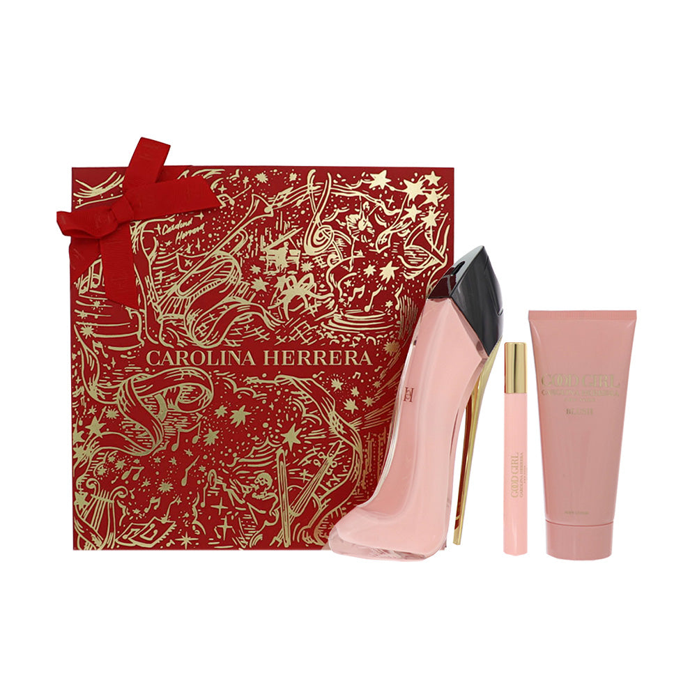 Carolina Herrera Good Girl Blush by Carolina Herrera 2.7 Oz Eau De Parfum Body Lotion Gift Set for Women