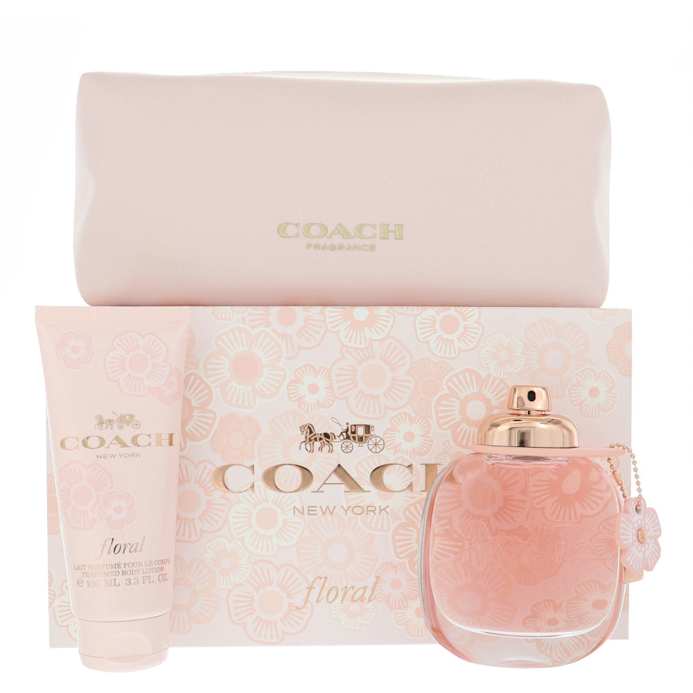Coach Floral By Coach Perfume 3 Oz Eau De Parfum Spray For Women - Gift Set