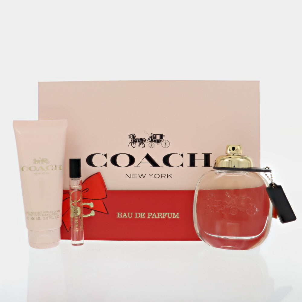 New York 3.0, Bl 3.3 by Coach 0.25 Oz Eau De Parfum Spray for Women 3 Pc Set