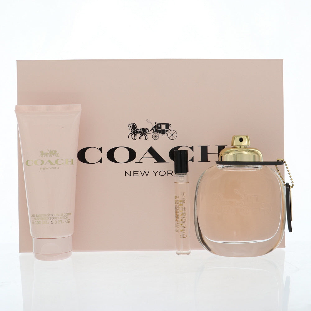 Coach New York By Coach Perfume 3 Piece Gift Set - 3.0 Oz Eau De Parfum Spray, 0.25 Oz Eau De Parfum Spray, 3.3 Oz Body Lotion For Women - Gift Set