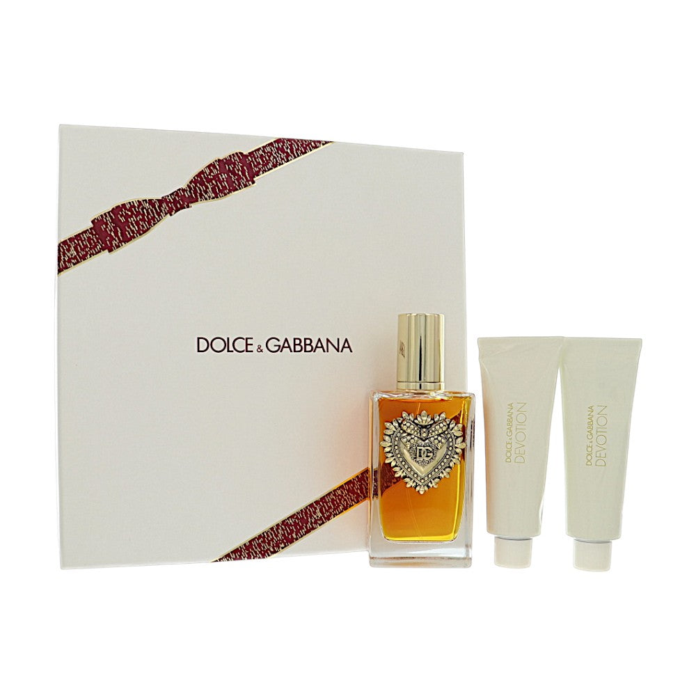 Devotion by Dolce & Gabbana 3.3 Oz Eau De Parfum Body Lotion Gift Set for Women
