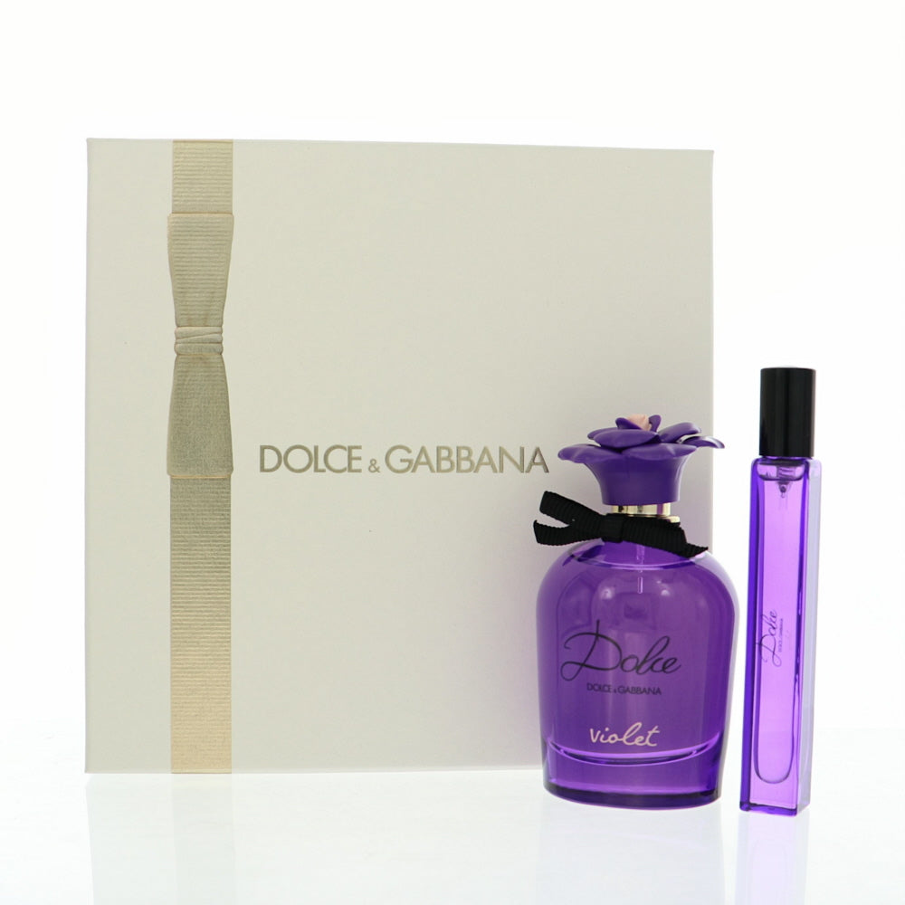 Dolce Violet By Dolce & Gabbana Perfume 2.5 Oz Eau De Toilette Spray For Women - Gift Set