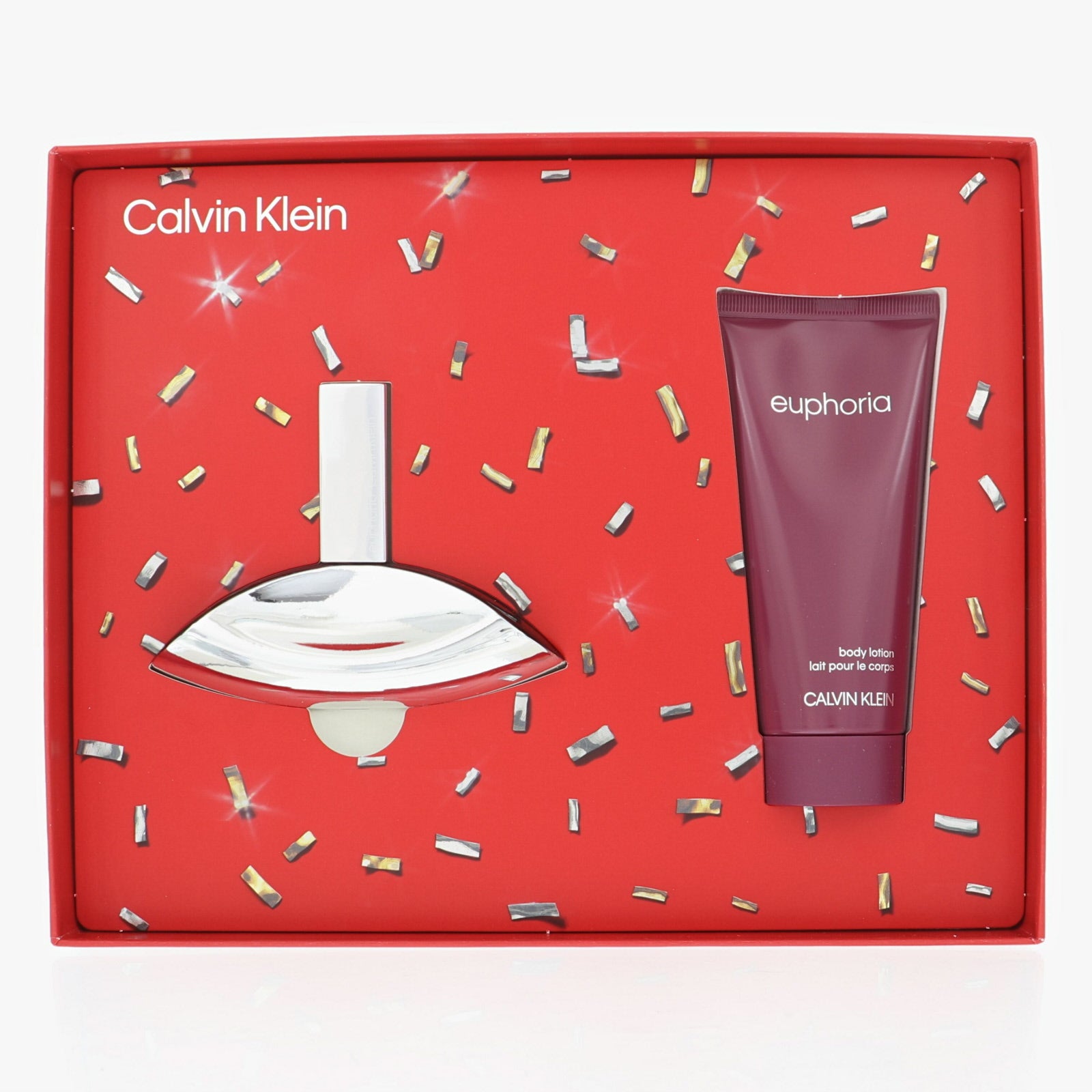 Euphoria By Calvin Klein Perfume 2 Piece Gift Set - 3.3 Oz Eau De Parfum Spray, 1.6 Oz Body Lotion For Women - Gift Set