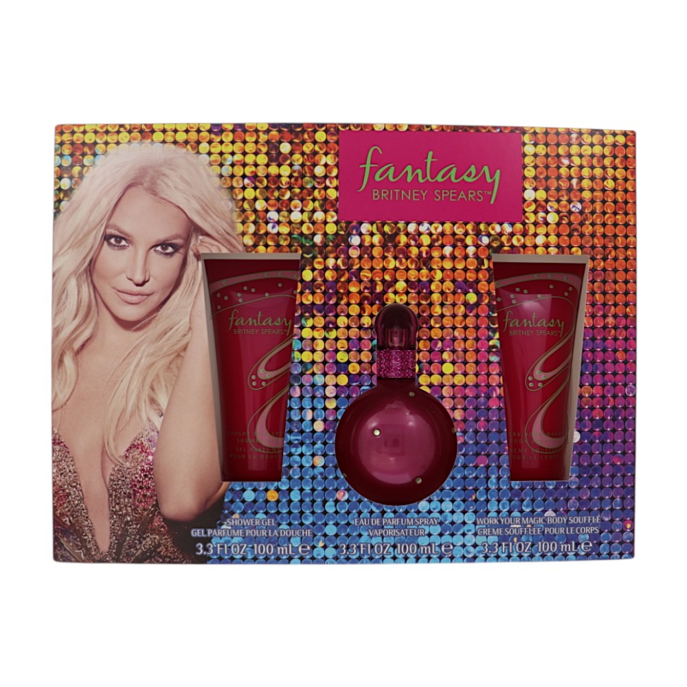 Fantasy by Britney Spears 3.3 Oz Eau De Parfum Shower Gel Gift Set for Women