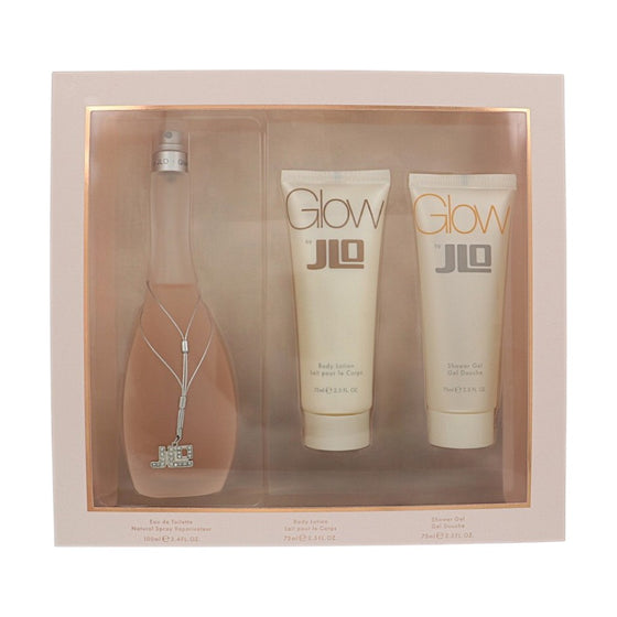 Glow by Jlo 3.4 Oz Eau De Toilette Body Lotion Gift Set for Women