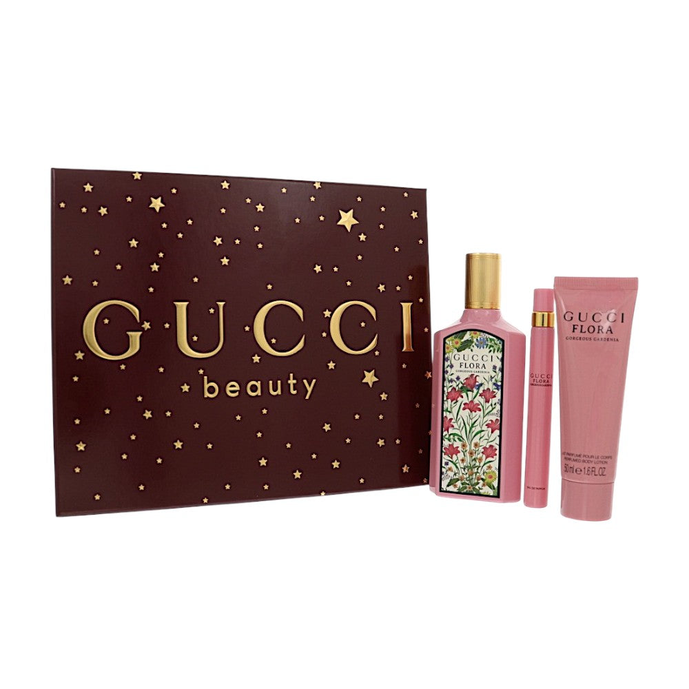 Gucci Flora Gorgeous Gardenia by Gucci 3.3 Oz Eau De Parfum Gift Set for Women